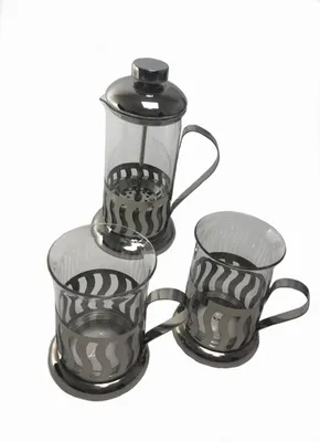 Produktbild von Hoffner HF-1134 Teekanne mit Gläsern, Edelstahl