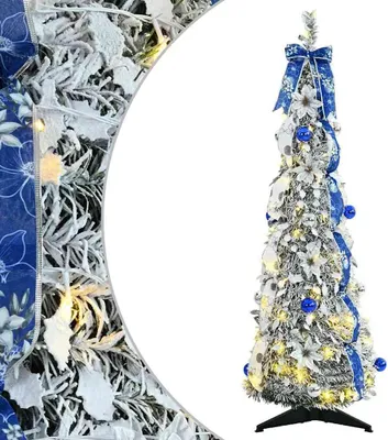 Immagine prodotto di vidaXL Albero di Natale artificiale con 50 LED bianco 120 cm PVC