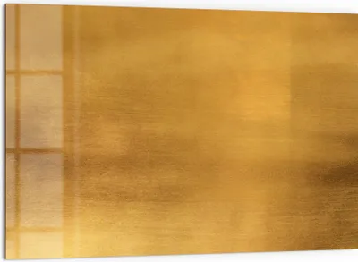 Produktbild von DEQORI Küchenrückwand Glas 60x40 cm 'Gebürstetes Goldblech' Spritzschutz Bad Rückwand