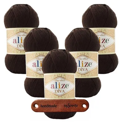 Produktbild von 5 x ALIZE Diva 26 Brown mit Label