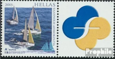 Produktbild von Briefmarken Griechenland 2013 Mi 2720 mit Zierfeld (kompl.Ausg.) postfrisch Tourismus: Segeln