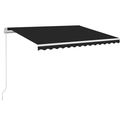 Obrázek produktu pro vidaXL Markýza ručně zatahovací s LED 350x250 cm antracitová