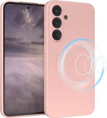 Produktbild von EAZY CASE - Silikonhülle magnetisch für Samsung Galaxy S25 FE, Hülle Silikon, weich stoßfeste Magnet Handyhülle, Schutzhülle mit Kameraschutz, TPU Bumper in Rosa