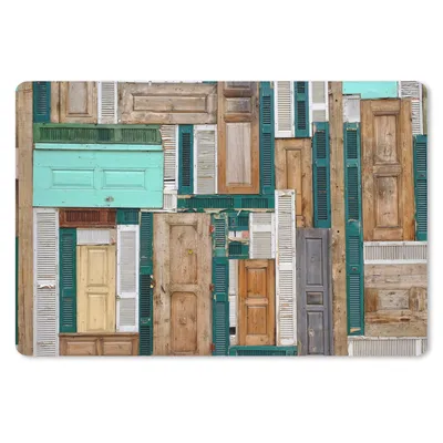 Produktbild von MuchoWow® Schreibtischunterlage Türen - Architektur - Grün - Braun - Antiquitäten 60x40 cm - XXL Mauspad - Großes Mauspad
