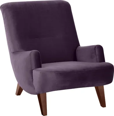 Produktbild von Max Winzer Sessel Brandford - Samtvelours purple - Maße: 71 x 101 x 80 cm