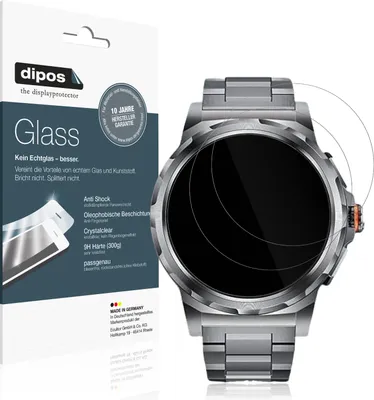 Produktbild von 2x Schutzfolie für LIGE SML3-A 1.43 Zoll - Anti-Shock 9H Folie dipos Glass Kunststoffglas