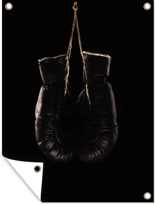 Produktbild von MuchoWow® 60x80 cm Outdoor-Poster Gartendeko Sichtschutz Garten Poster für den Garten  Boxen - Schwarz - Seil