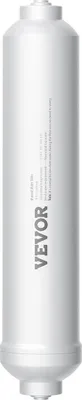 A white cylindrical water filter with branding.