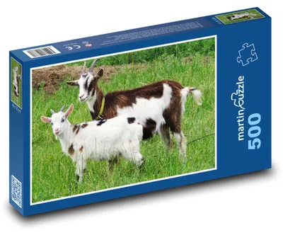 Obrázok produktu pre Puzzle 500 Koza s kozliatkom na lúke - martinpuzzle