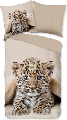 Produktbild von Duvet cover Good Morning 135x200 + 1* 80x80 cm - Leopard cub
