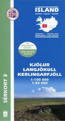 Obrázek produktu pro Island Serkort 03 Kjölur - Langjökull - Kerlingarfjöll 1 : 100 000 / 1 : 50 000