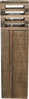Produktbild von Clayre & Eef Windlicht 14x14x52 cm Braun Holz