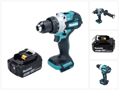 Zdjęcie produktu dla Makita DHP 486 M1 akumulatorowa wiertarko-wkrętarka udarowa 18 V 130 Nm bezszczotkowa + 1x akumulator 4,0 Ah - bez ładowarki