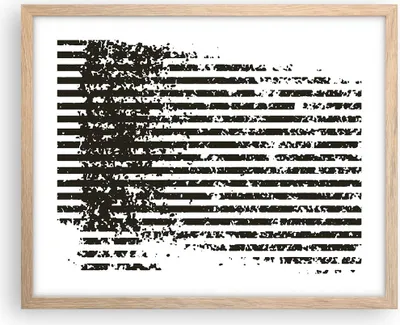 Produktbild von Gerahmtes Poster - Rahmen in heller Eiche - Abstraktion Schwarz Gürtel - 50x40 cm - Wand Bild - Wanddeko - Wandbilder - Kunstposter - Wandposter - Bilderrahmen - Bilder - Kunstdruck - P2NAA50x40-4855
