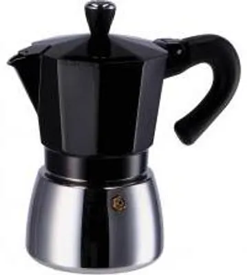 Image de Cafetière en aluminium pour induction 6 tasses - couleur noire