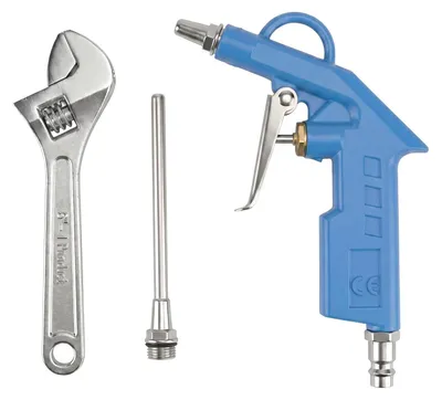 Imagen del producto de Kit de soplado neumático, 12 bares, conexión de 1/4 de pulgada, boquilla de 80 mm, para uso en talleres