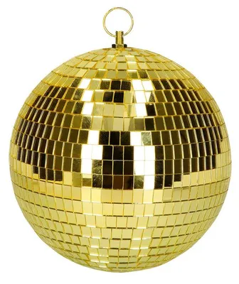 Immagine prodotto di Palla da discoteca dorata Ø 20 cm - palla a specchio scintillante per feste, discoteche ed eventi