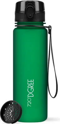 Produktbild von 720°DGREE Trinkflasche uberBottle softTouch mit Sieb forest green 0,5l