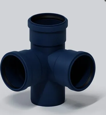 Produktbild von PoloPlast Eckdoppelabzweig PKEDA Polo-Kal NG DN 90/90/90 87,5Grad