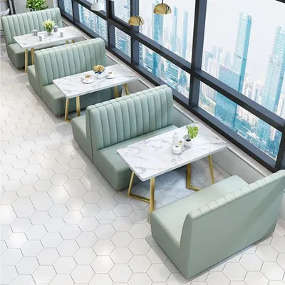 Immagine prodotto di Panca per la ristorazione, panca da sala da pranzo, divanetto, arredi per la ristorazione, arredi per bar, caffè e ristoranti, arredamento per hotel, sedia, verde chiaro【KZ07-18】