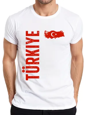 Produktbild von Türkiye Türkei Fan türkische Flagge Fußball WM 2026 EM 2028 Herren T-Shirt, Weiß, 3XL