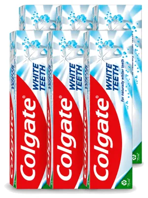 Produktbild von 6 x Colgate White Teeth Zahnpasta - 75 ml - Vorteilspackung - 6 Stücke