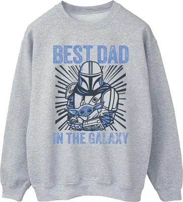 Obrázek produktu pro Star Wars - Pánská mikina "Mandalorian Best Dad Galaxy" BI46755 (XXL) (šedá)