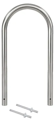 Produktbild von Fahrradanlehnbügel 115 x 58 cm Edelstahl Ø 60 mm Einbetonieren Fahrradständer ParkerTyp U