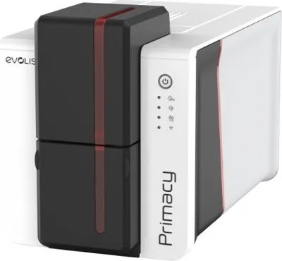 Produktbild von Evolis Primacy 2, einseitig, 12 Punkte/mm (300dpi), USB, Ethernet Kartendrucker, einseitig (wiederbeschreibbar), Thermotransfer (Farbsublimation, 4-Farb, monochrom), Auflösung: Druck, 12 Punkte/mm (300dpi), Geschwindigkeit (max.): 300 Karten/Stunde, USB, Ethernet, inkl.: Kartenzuführung (max