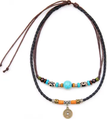 Image de INF Collier Pendentif Pièce de Monnaie Bohème