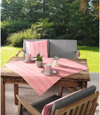 Produktbild von Outdoor Tischdecke Bilbao rosenholz 90 x 90 cm