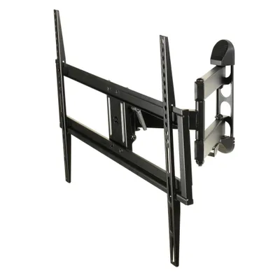 A black TV wall mount is shown against a white background.