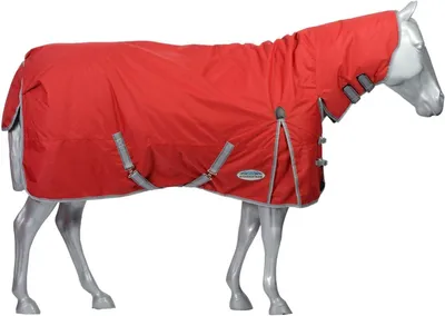 Productafbeelding van Paardendeken Combo - Paardendeken Waterdicht - Paard Beschermen - 600 Denier Ripstop - 5ft 9 - Rood Zilver Navy
