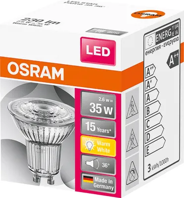 Produktbild von OSRAM 4058075233263 LED-Lampe LED STAR PAR16 35 GU10 2,6 W klar