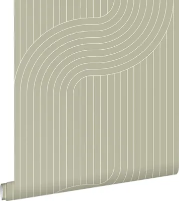 Produktbild von ESTAhome Tapete grafische Linien Salbeigrün 50 x 900 cm