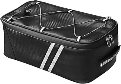 Productafbeelding van Bagagedragertas 8 liter - Waterdicht - Reflecterend - Zwart