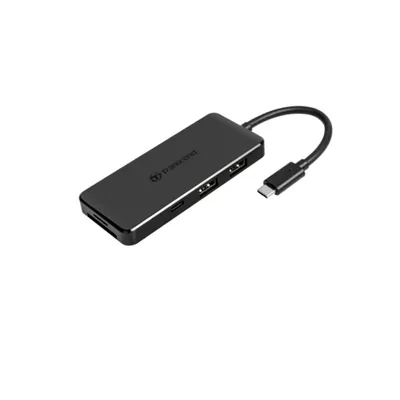 Produktbild von Transcend HUB5C, USB 3.2 Gen 2 (3.1 Gen 2) Type-C, MicroSD (TransFlash), MicroSDHC, MicroSDXC, SD, SDHC, SDXC, Schwarz, China, CE/FCC/BSMI/KC/RCM/EAC, USB