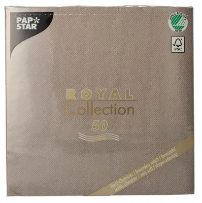 Zdjęcie produktu dla Papstar Servietten Uni grau 40 x 40cm 50 Stück