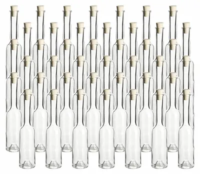 Productafbeelding van Set van 42 Glazen Flessen 200 ml met Spitskurk