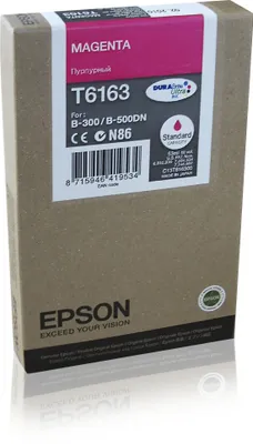 Obrázek produktu pro Epson ink tank Magenta T6163 DURABrite Ultra Ink, Purpurová, Inkoust na pigmentové bázi, 53 ml, 1 kusů