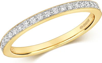 Produktbild von Funkelndes Feuer 9 Karat (375) Gold Eternity Diamant Damenring Brillant-Schliff 0.12 Karat H - PK1, 55 (17.5); TRS318419KYRSO