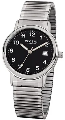 Produktbild von Regent Herren Armbanduhr F-704 Edelstahl Zugband