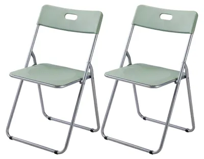 Produktbild von Bardi 2-teiliges Klappstuhl-Set – Robustes und wetterfestes Klappstuhl-Set, Tragkraft 100 kg. 44 x 45 x 79 cm. – GRÜN