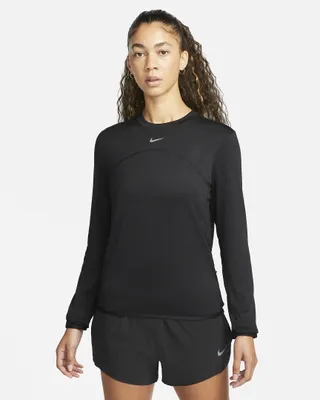 Produktbild von Nike W Nk Swift Elmnt Df Uv Crw Top Black M