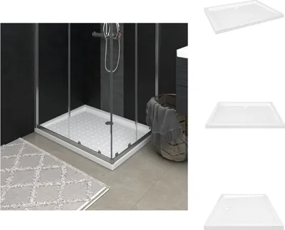Imagen del producto de vidaXL Plato de ducha antideslizante, blanco, 90x70x4 cm, ABS - Platos de ducha