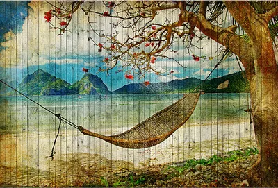 Produktbild von Tadessi Fototapete | Strand | 4.00 m x 2.70 m | Bunt |  | Wandbild | Digitaldruck