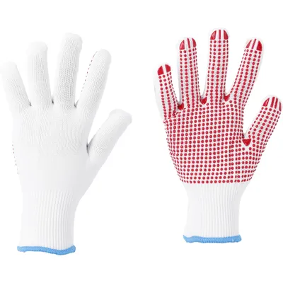 Produktbild von Strickhandschuh weiss mit Noppen Gr.10