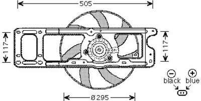 Produktbild von DIEDERICHS DCL1184 Lüfter Motorkühlung Kühlerlüfter für RENAULT CLIO II (BB0/1/2, CB0/1/2) Wasserkühler
