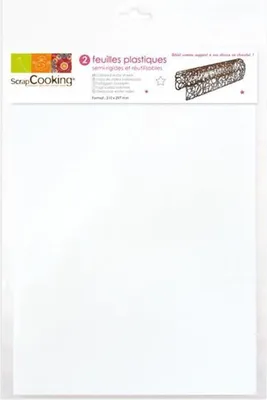 Produktbild von 6 halbstarre Plastikblätter für Schokolade 40 x 25 cm
