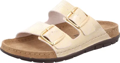 Produktbild von Rohde Damen Pantolette Schnalle Muster Clog Rodigo-D 5872, Größe:37 EU, Farbe:Gold